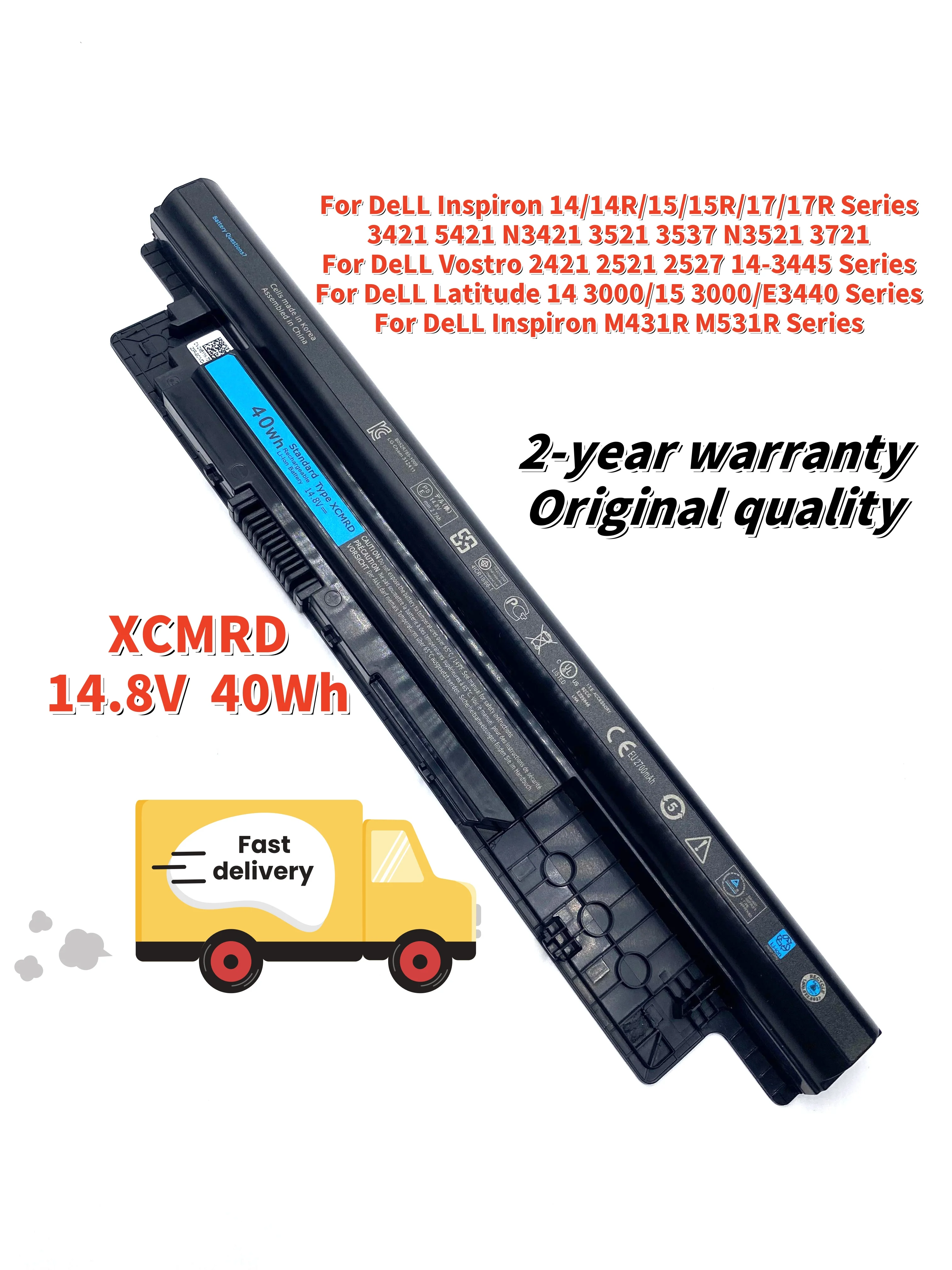 

XCMRD MR90Y Laptop Battery For DELL Inspiron 15 3000 3421 3542 3543 3721 5421 5521 17R 3521 3437 3537 5437 5537 3737 5737 5721