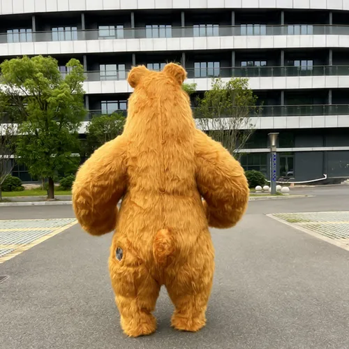 다크 브라운 곰 풍선 세트, 거대한 마스코트 공연 소품, 역할 놀이 마스코트 풍선 세트, 2m, 2.6m, 3m 