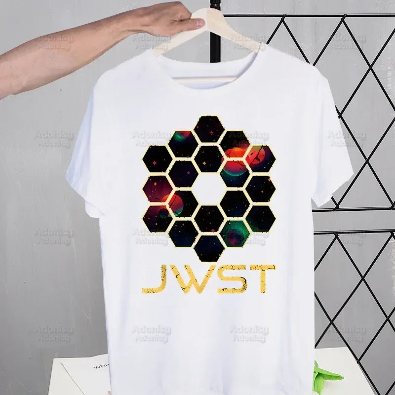 T-shirt à manches courtes pour homme, estival et à la mode, avec motif de télescope spatial James Webb, JWST Science, exploration astronomique