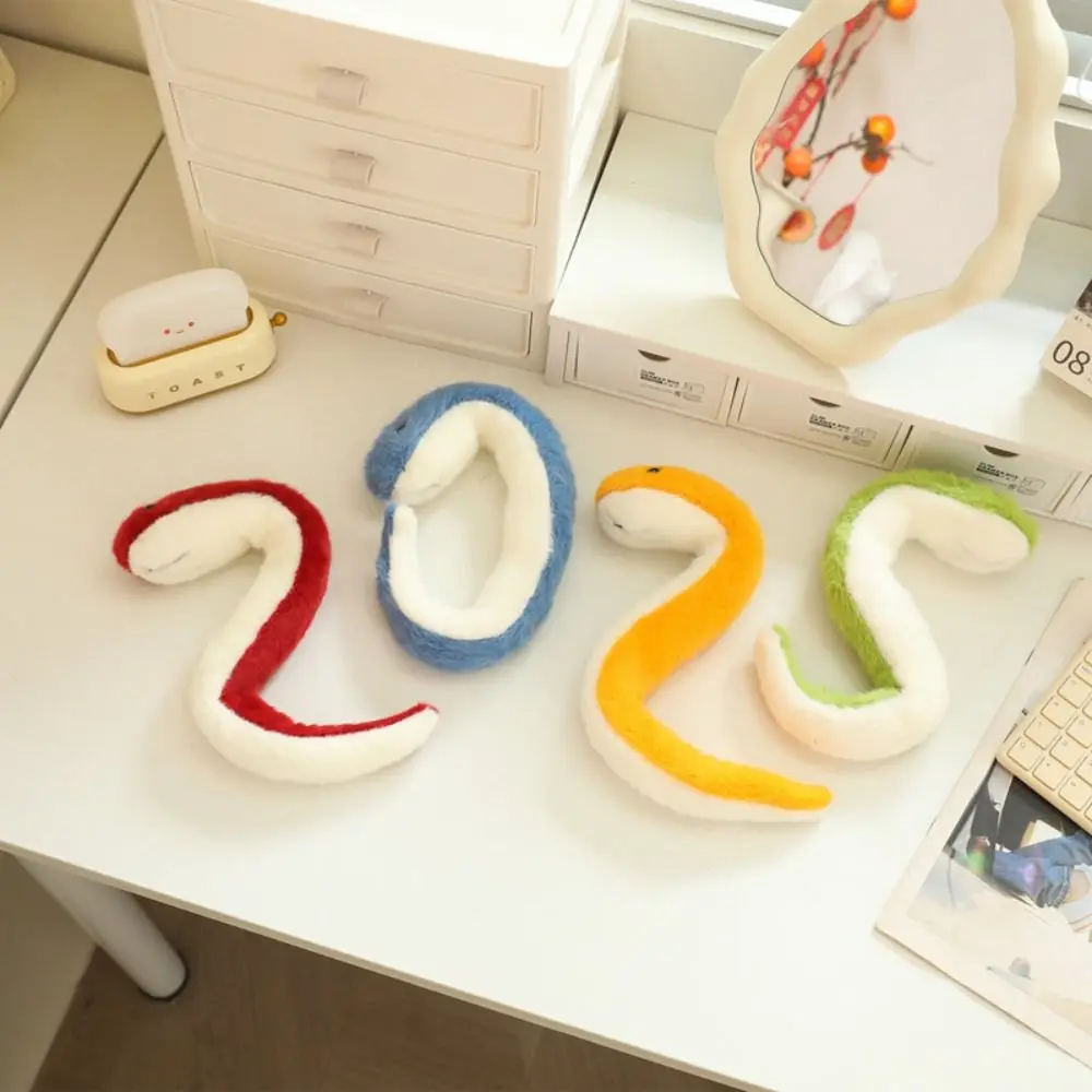 Stuffed Animal Snake Doll Soft Cotton Ornament Stuffed Snake Kawaii Decoration Simulated Snake Children Student