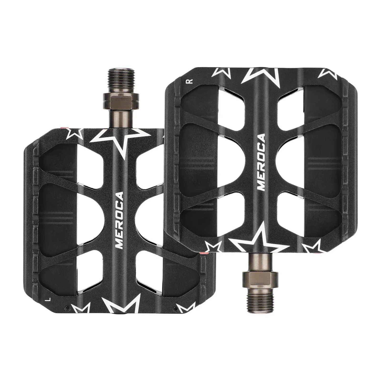 

MEROCA Glowing Bike Pedals, RGB Color Light MTB Pedals, Aluminum Alloy Non-Slip for Mountain Road Bike, Safety Warning Pedals