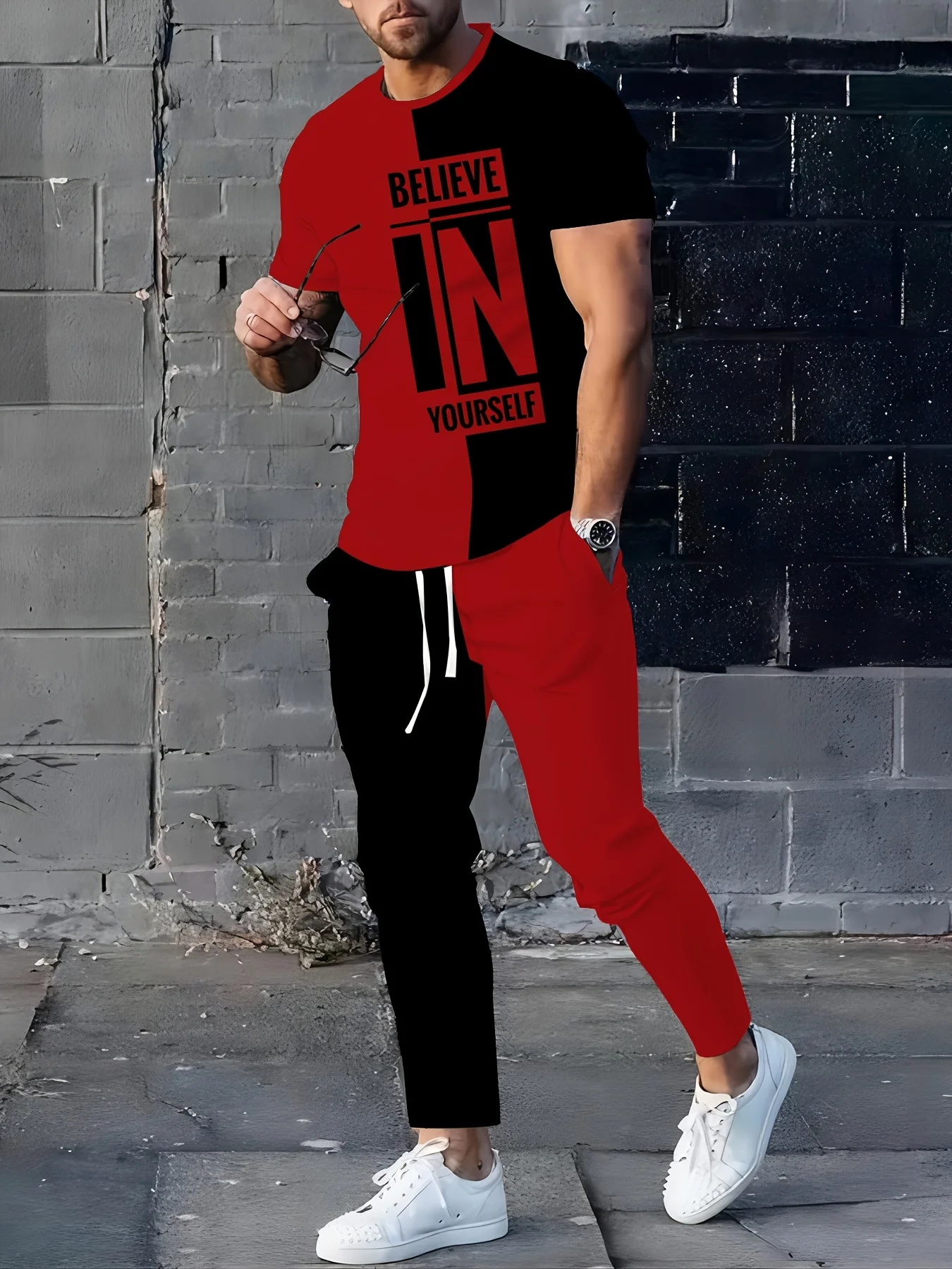 

The latest men's set for the summer of 2025 is a bestseller featuring street fashion quick-drying and breathable sportswear and