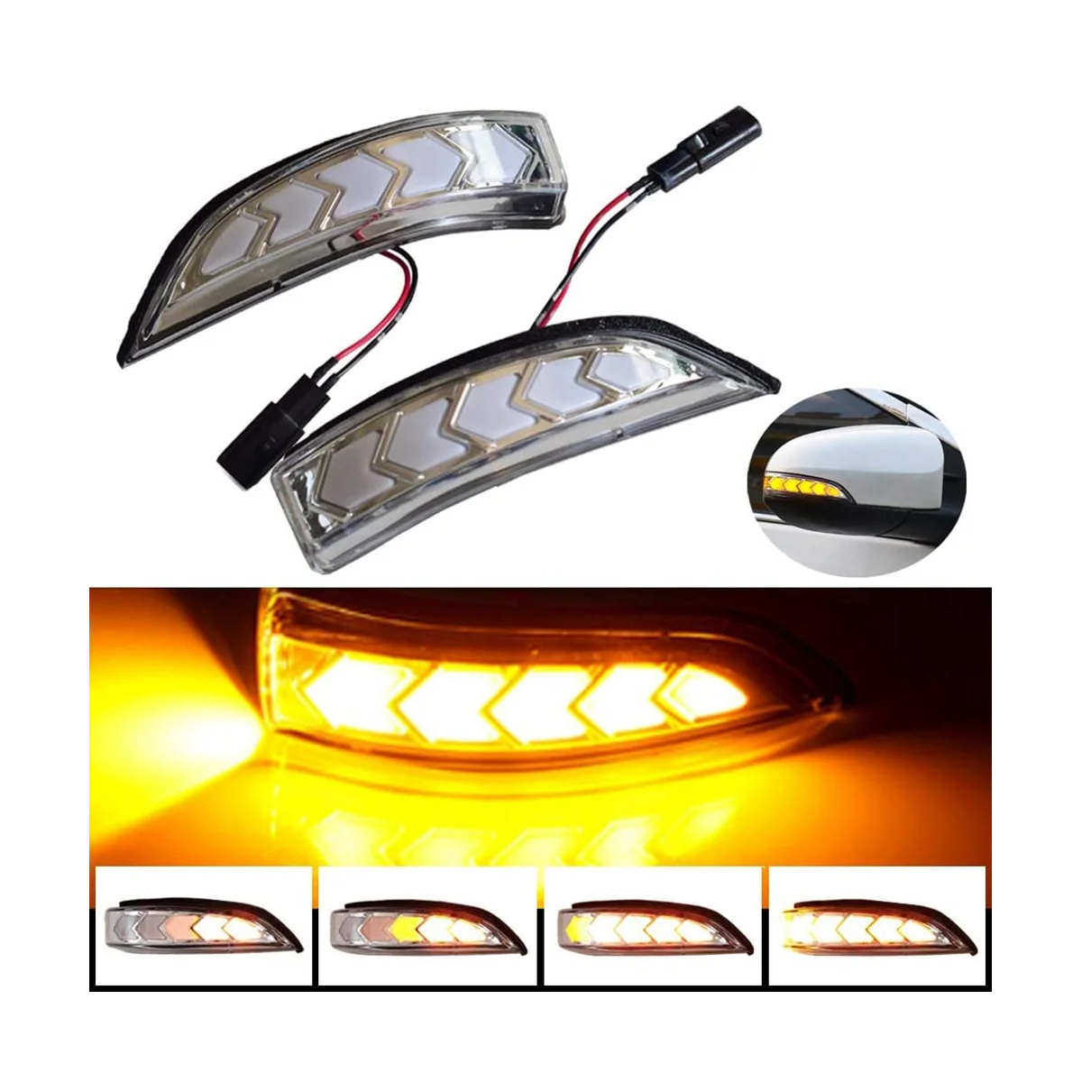 

Side Rearview Mirror Dynamic LED Sequential Turn Signal Light Indicator for Toyota Camry Corolla LEVIN EZ ,2PCS