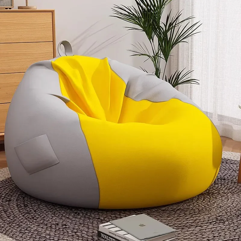 

Baby Lounges Chair Bean Bag Sofa For Living Room Simple Lazy Waterproof Bean Bag Sofas Curved Sitting Sillon Modern Furniture ZN