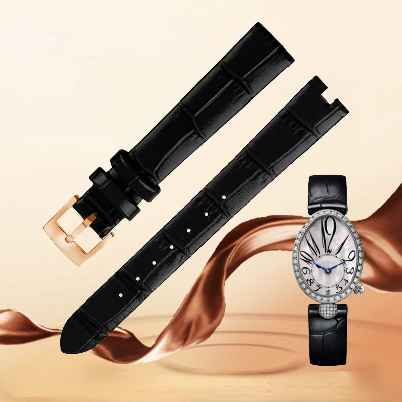 Genuine Leather Watch Strap  for Geya Queen of Naples Series Polo 6260l Women's Waterproof Sweat-Proof Watchband Accessories14mm