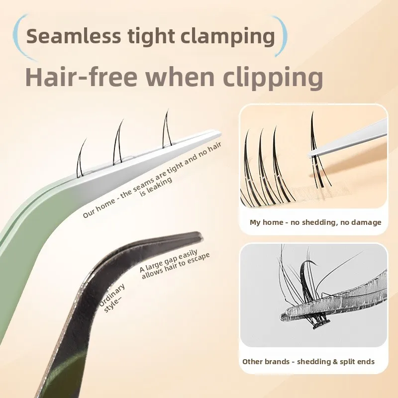 Pinça reta curvada de aço inoxidável, colorida, rosa, azul, roxa, faça você mesmo, pinça de cílios, arte de unha, adesivo, strass, ferramenta de seleção