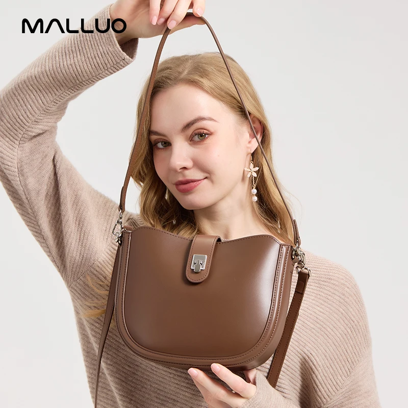 

Women‘s Cowhide Underarm Shoulder Bag Ladies Natural Cow Leather Retro Handbags Female Fashion Luxury Designer Crossbody Bags