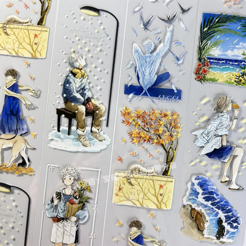 

Pet Washi Tape A514 Blue Four Seasons MOODTAPE Boy Antique Journal Phone Case Sticker