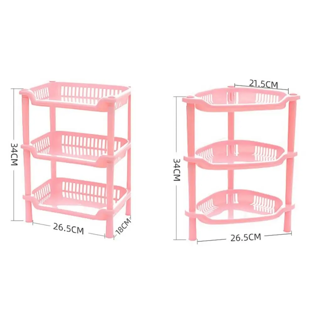 Estante de almacenamiento Triangular cuadrado para baño, soporte de aseo, ahorro de espacio, organizador portátil de gran capacidad, diseño de 3 capas