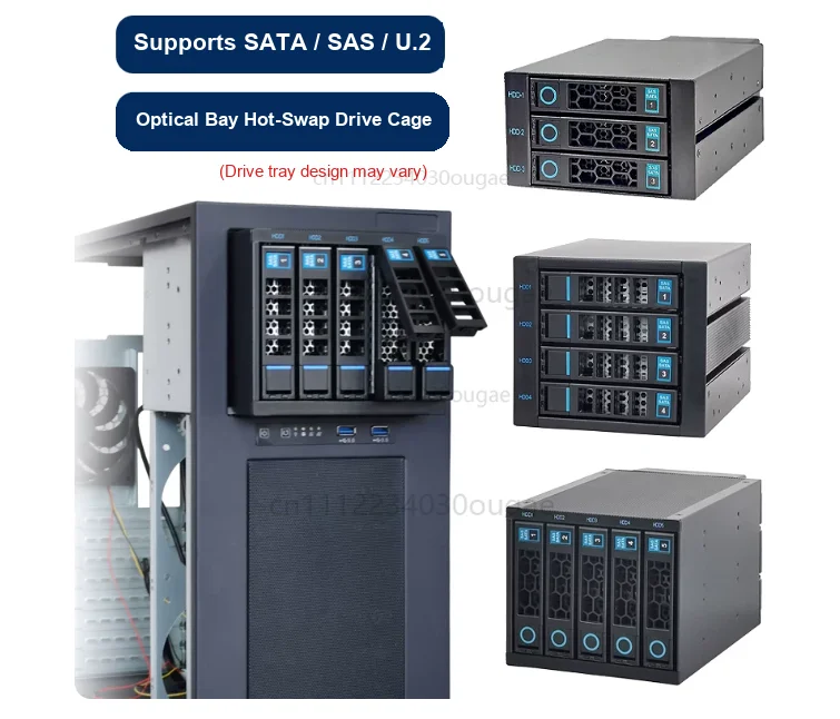 Hot swappable hard drive module box for hard drive expansion, with backplane SATA/SAS/U2 hard drive expansion storage