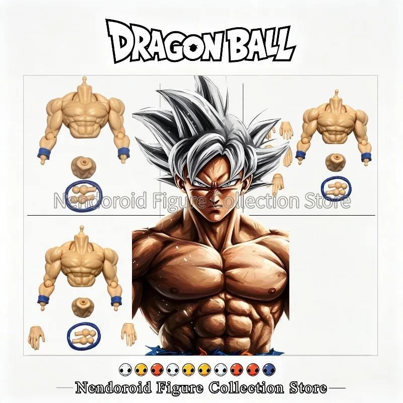 

In Stock Dragon Ball SHF Ultra Instinct Son Goku Upper Torso Muscles KO TK Model Kit Accessories Anime Toy Gifts Custom