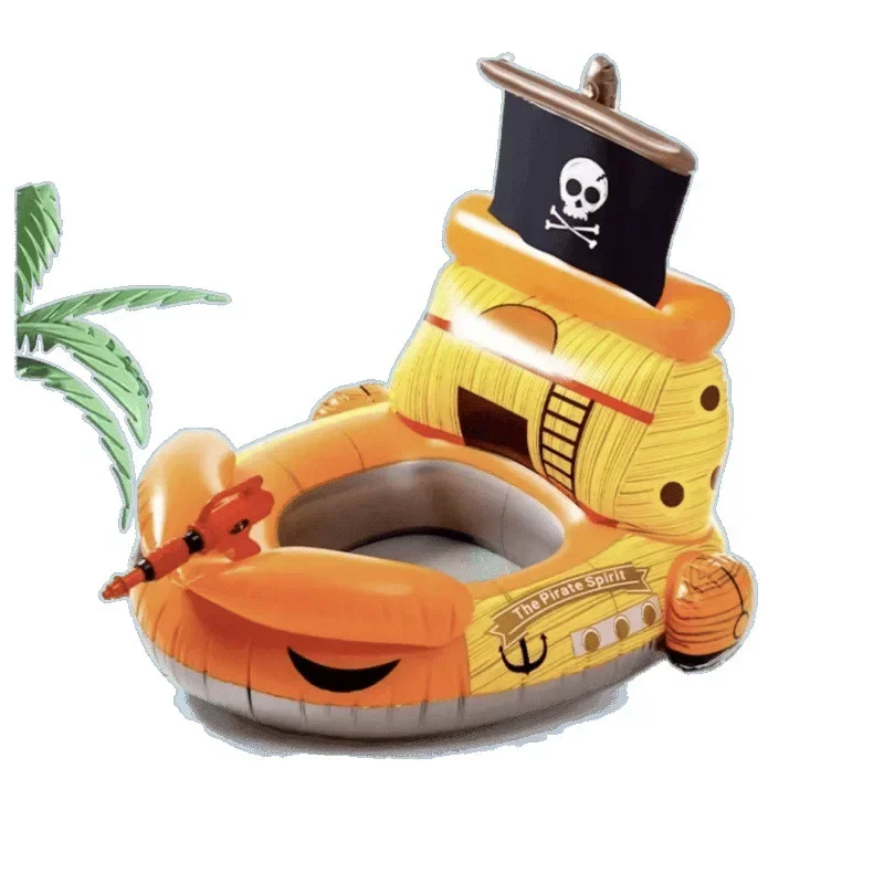 Children's Fun Inflatable Swimming Rim Thickened Osaka Corsair Plane Swimming Rim Hot Spring Pool Beach with Water Gun