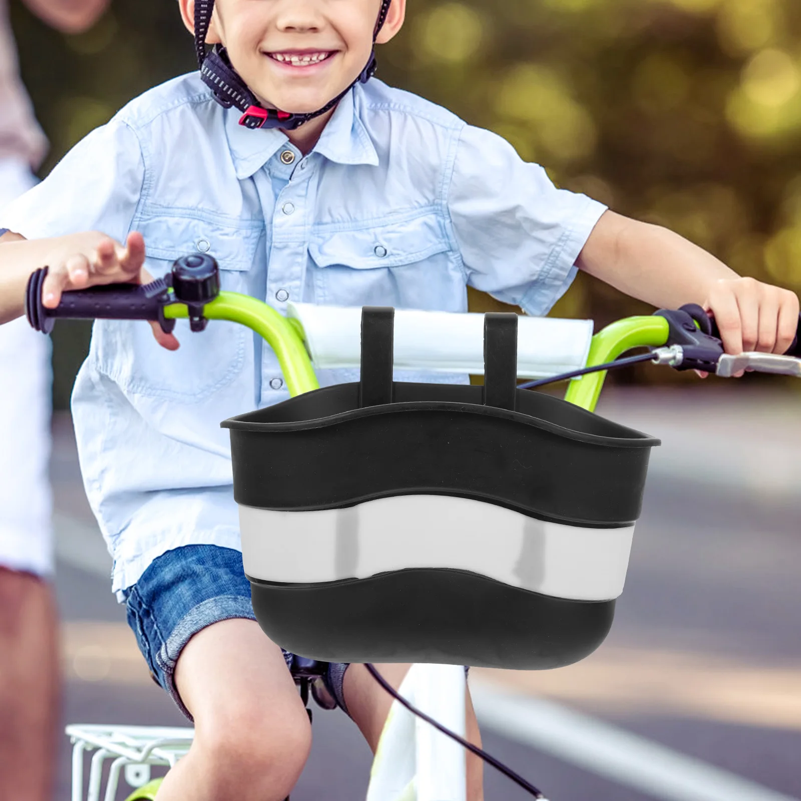 

2pcs Scooter Basket for Kids Bike Children Bicycle Plastic Storage Container Durable Most Bikes Hold Bottles Snacks
