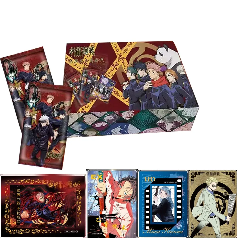 New  Jujutsu Kaisen Cards Chainsaw Man Card Blaech Cards Anime Characters Anime Cartas Games Card Box Children Birthday Gift