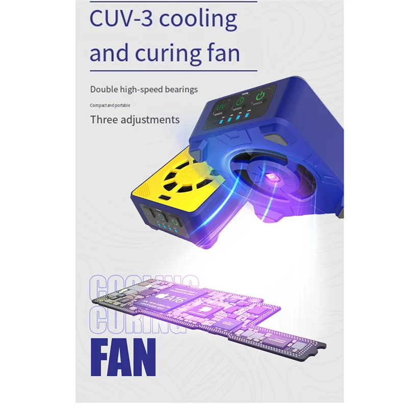 

ABJN-CUV-3 UV Curing And Soldering Smoke Extractor Light For Phone Repairs, Removes Smoke And Dries Paste Oil