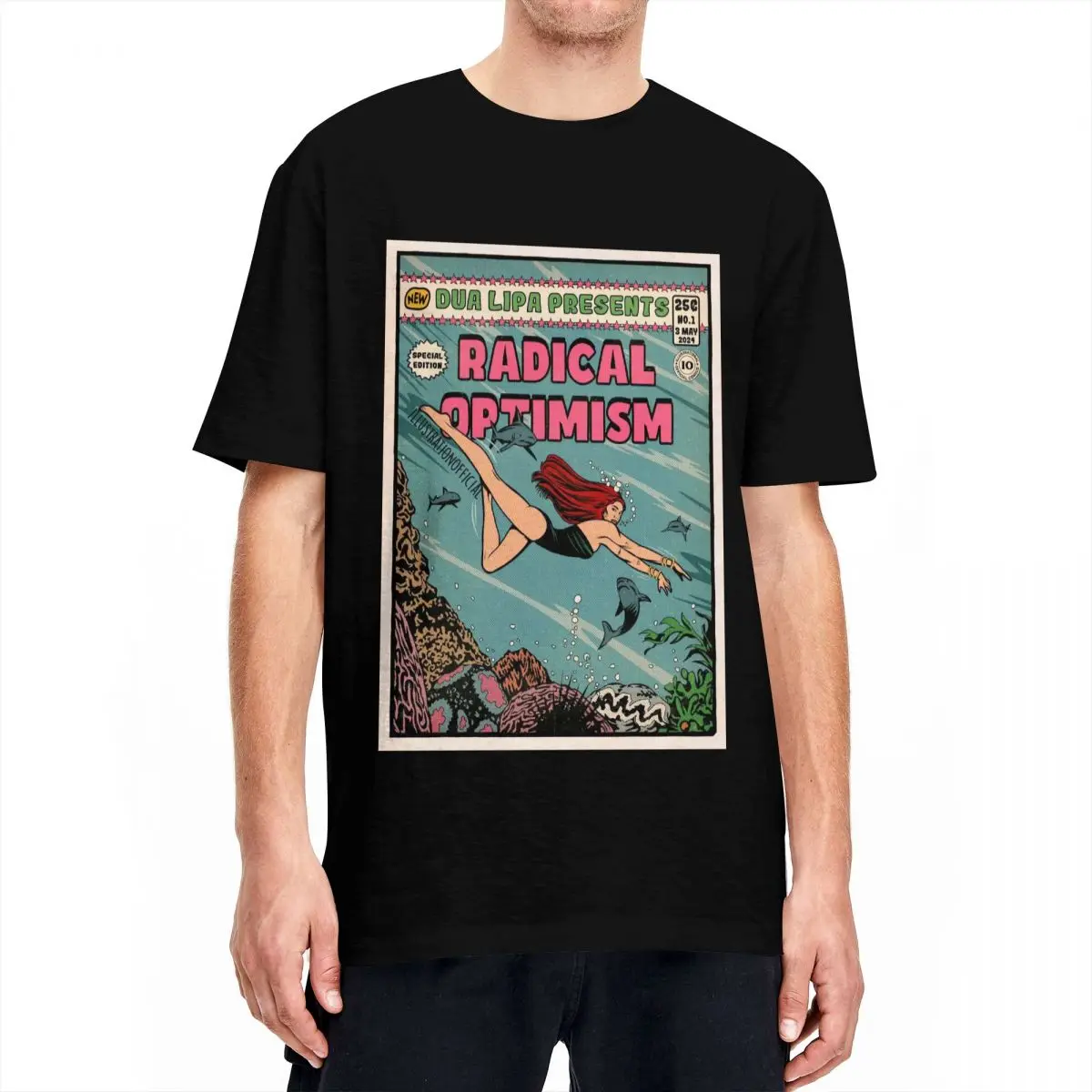 تي شيرت متفائل للرجال ، ملابس قطنية مطبوعة عتيقة ، تي شيرت هيبي ، فكرة هدية ، صيف