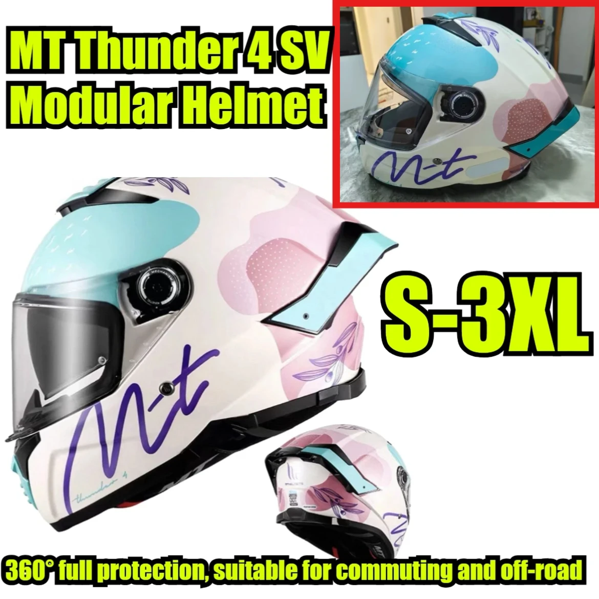 

High quality MT Thunder 4 SV helmet motorcycle helmet new full face off-road helmet men's four season riding gear S-3XL