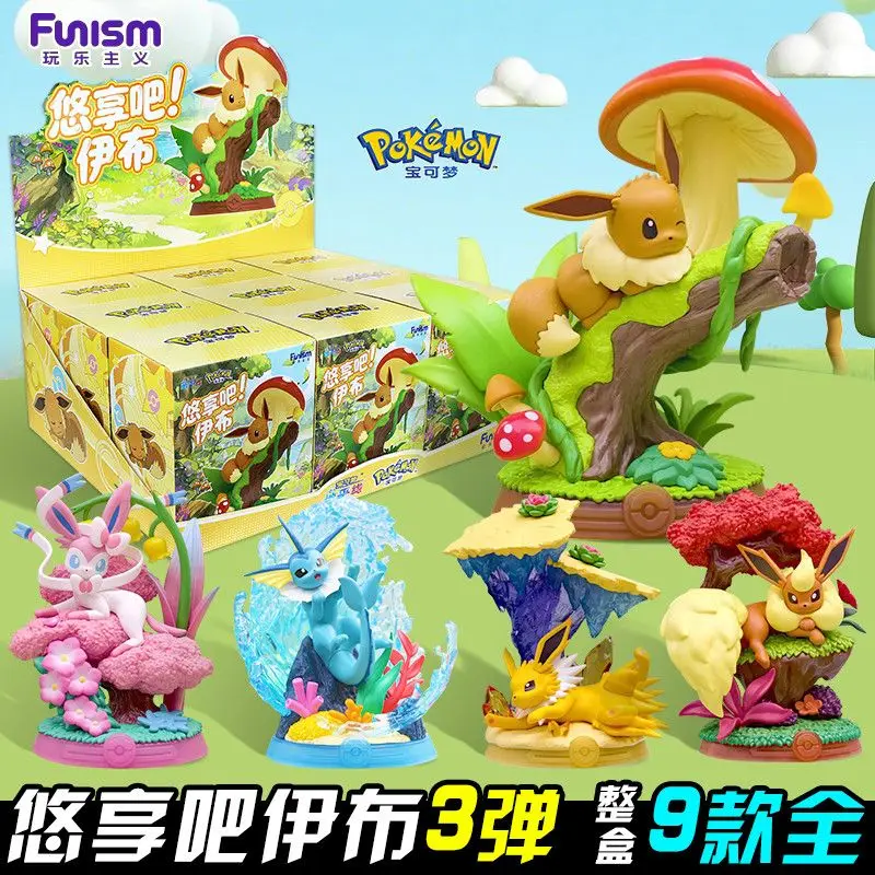

Funism Pokémon Eevee Eeveelutions Vol.3 Blind Box Action Figure Licensed Collectible Cute Kawaii Anime Decor Toy Gift for Fans