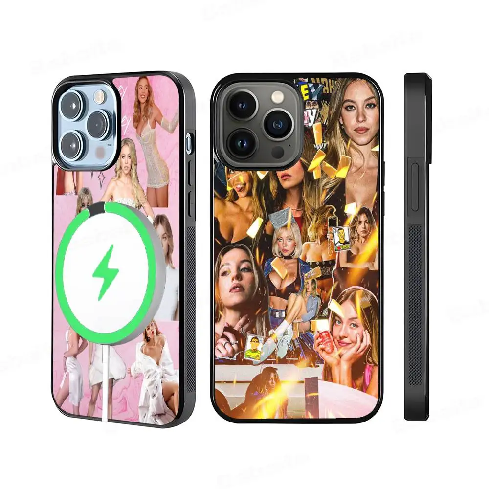 

Singer Sydney S-Sweeney Phone Case For IPhone 17 16 15 14 13 12 11 Pro Max For Wireless Charger Cover