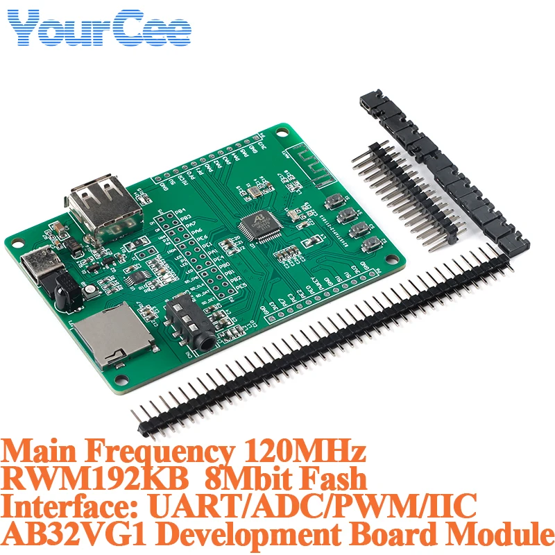AB32VG1 Development Board Module 32-bit RISC-V Core 120MHZ RAM 192KB 8Mbit Flash RT-Thread Demo Board AB32VG1 UAET ADC PWM IIC