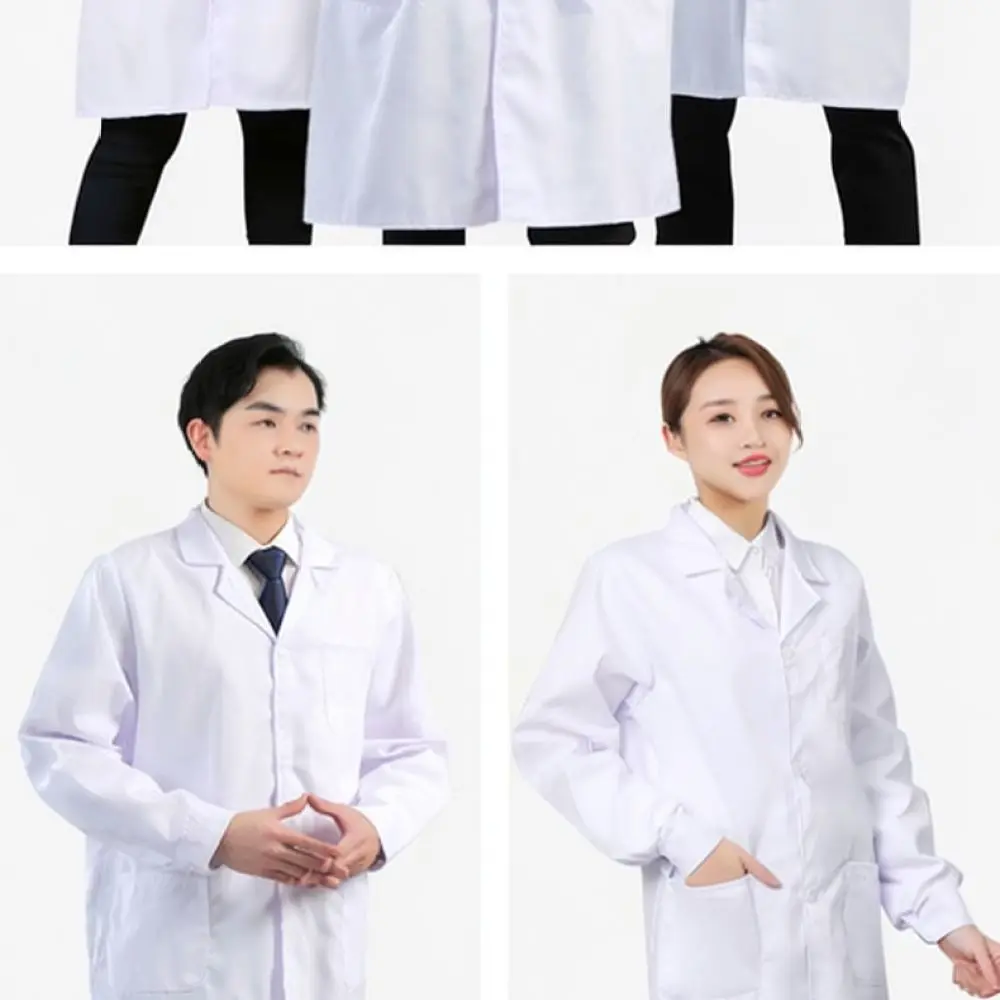 Professional Medical Workwear Unisex Lab Coat For Doctor Nurse Hospital Uniforms Long Short Sleeve Science Research Wear