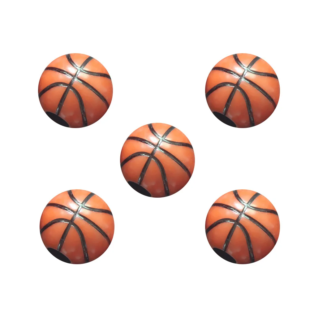 60 pçs 12mm contas de basquete de plástico para diy jóias fazendo artesanato contas crianças conjunto educativo pulseiras colares decorativos