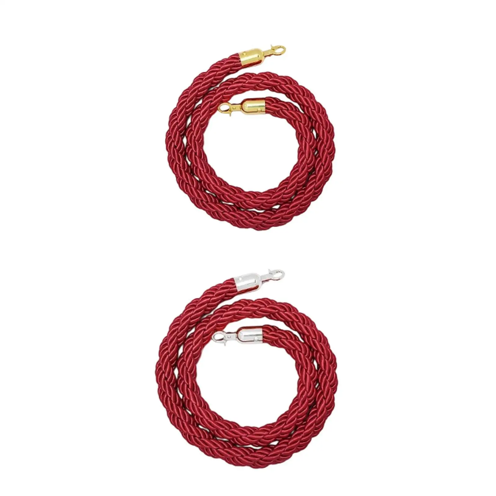 

Queue Barrier Rope Hanging 1.5 Meter Hemp Practical with Hooks 1x Barrier Rope