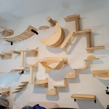 Wall-Mounted Cat Climbing House 1