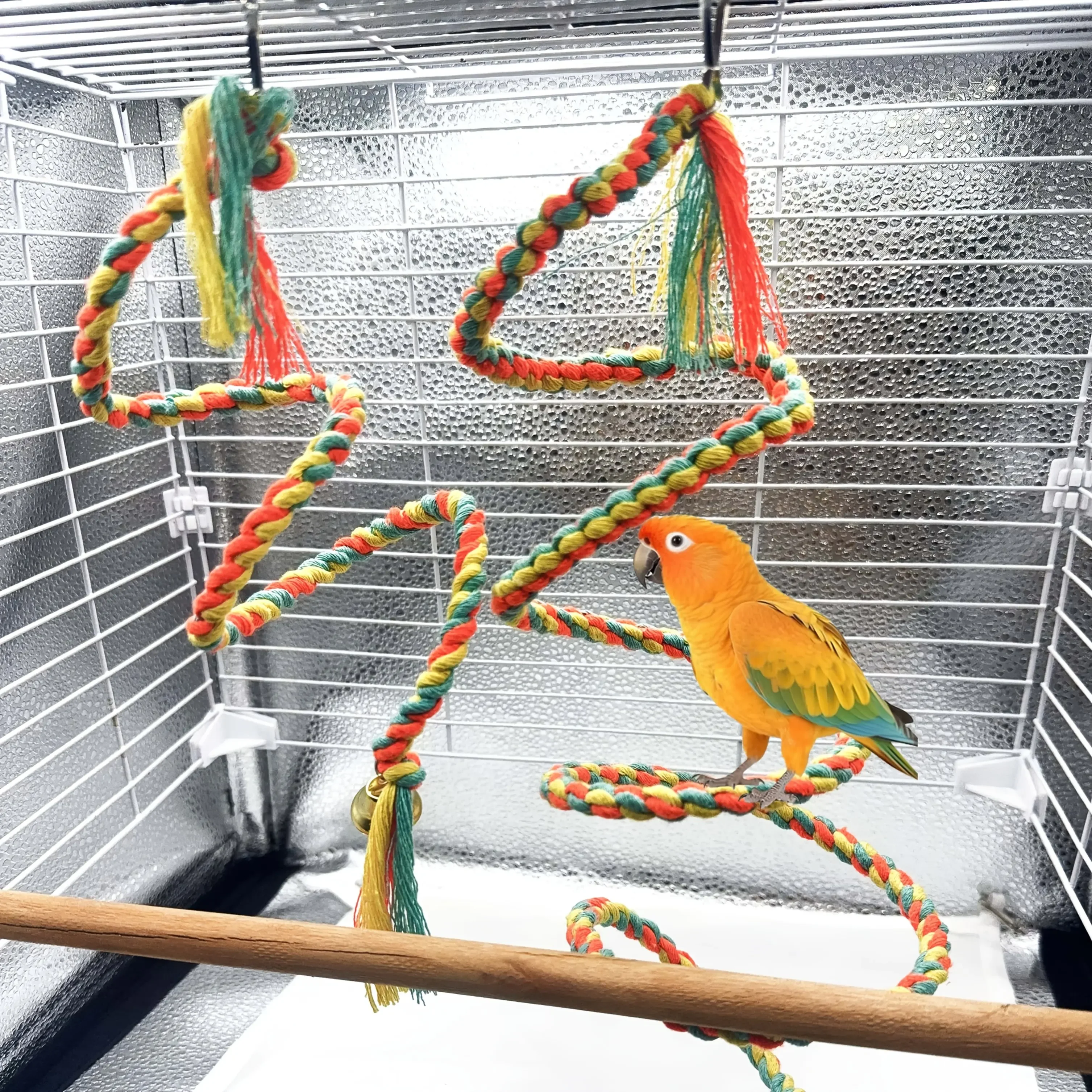 Bird Toys Parrot Climbing Ropes Parrot Colorful Toy Climbing Rope Rotating Climbing Rope Bird Relax Play Grinding Toy Rope