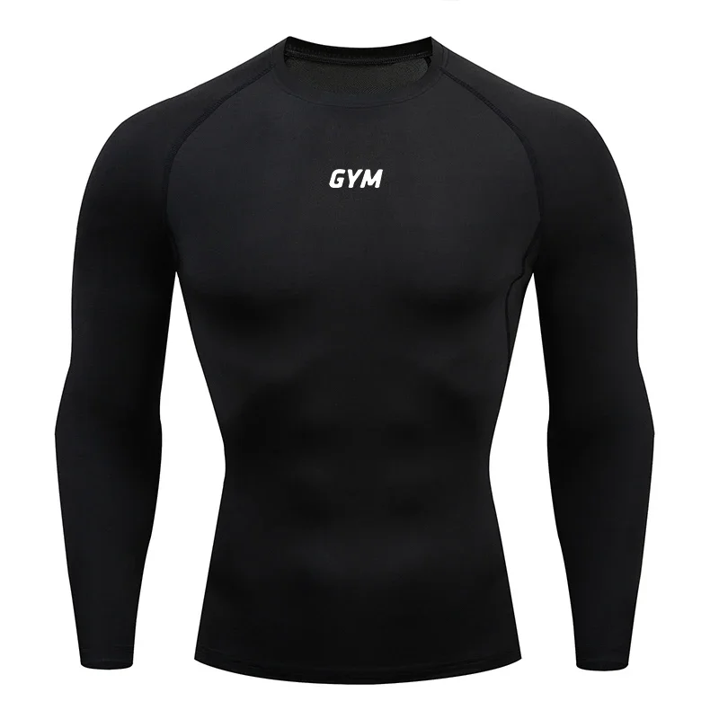 Men Running Compression T-shirt Long Sleeve Sport Tees Gym Fitness Sportshirts Male Jogging Tracksuit Homme Athletic Shirt Tops