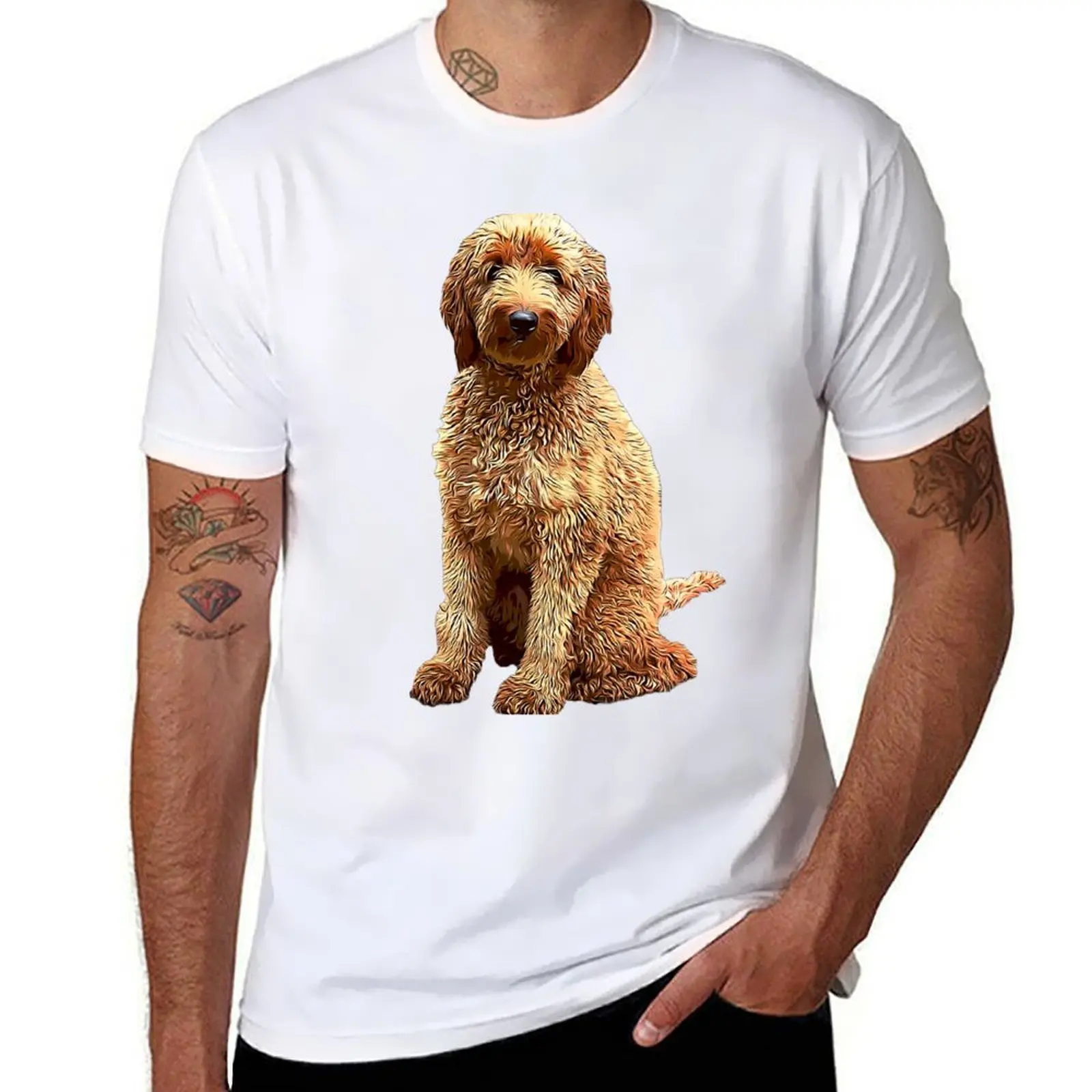

Goldendoodle Golden Doodle Dog T-Shirt cotton tshirt 100% t shirt for man 100 percent cotton T-Shirt