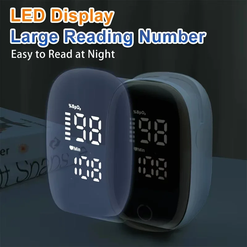 Portable Fingertip Oximeter Heart Rate Meter Pulse Blood Oxygen Saturation OLED Screen Digital Tube Practical Monitor