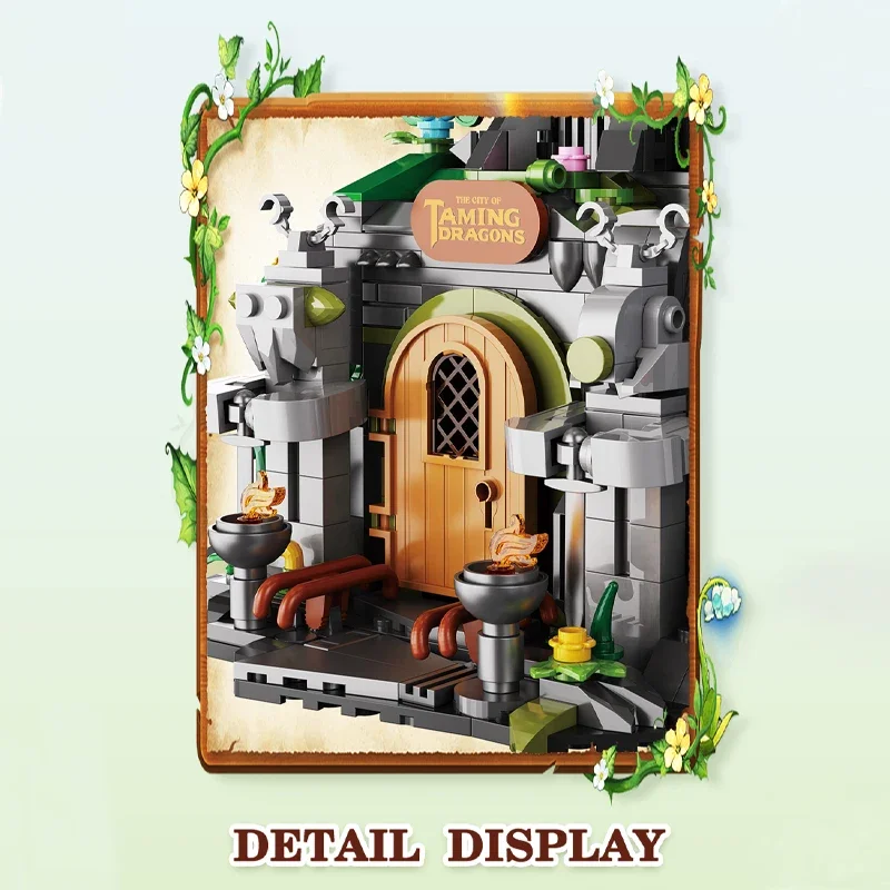 Nuevo bloque de construcción de la serie de películas Shadow Dragon, MOC The City Street View, juguetes de ladrillos de dragones domingos, para niños, regalos de vacaciones