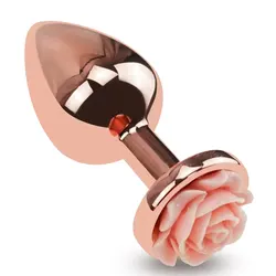 3Size Anal Plug Buttplug Rose Shape Anal Sex Toys for Men Women Beginners Advanced Users Sex Toy for Vagina Training But Plug