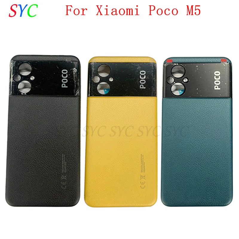 

Rear Door Battery Cover Housing Case For Xiaomi Poco M5 Back Cover with Logo Repair Parts