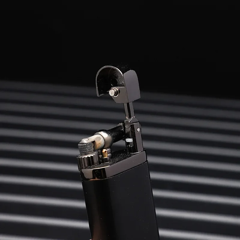 Genuine Oblique Flame Inflatable Gas Pipe Lighter Grinding Wheel with Tobacco Tamper Cigarettes Lighter Smoking Tools Gift