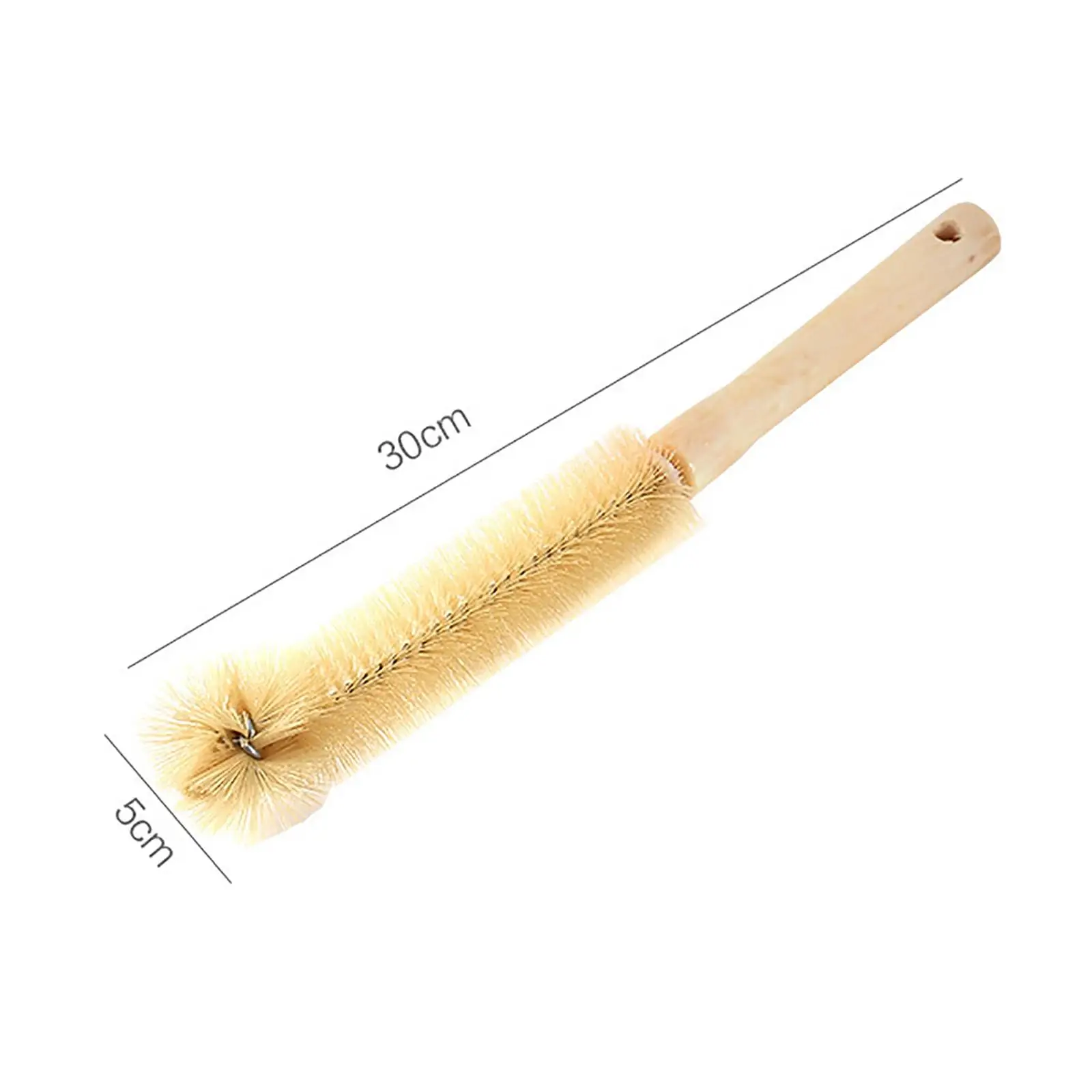 Cepillo de limpieza de botellas multifunción, mango de madera para Tae Jurs, 2 piezas