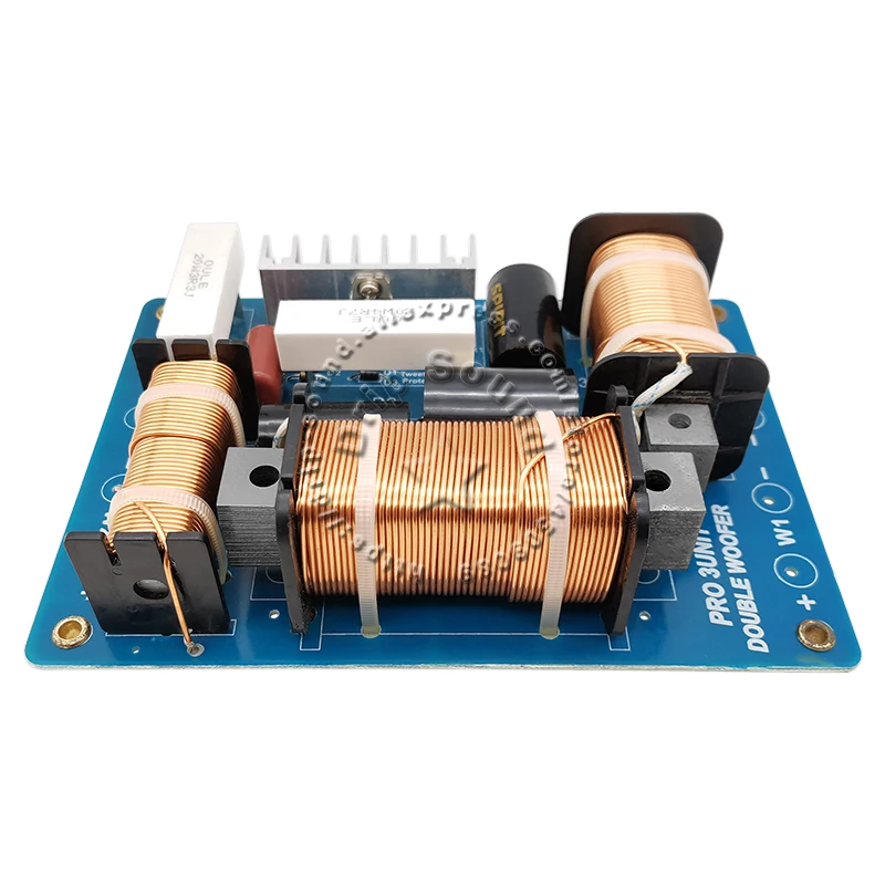 1x 800W 더블 베이스 원 트레블 2 웨이 3 유닛 전문 무대 공연 스피커 주파수 분배기 하이 로우 크로스 오버 필터