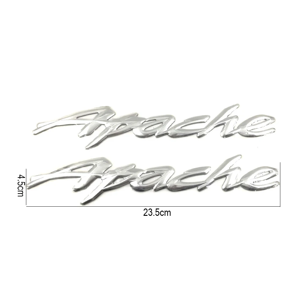 23.5 سنتيمتر رائجة البيع ل TVS أباتشي دراجة نارية ثلاثية الأبعاد الشارات ملصق شعار شارة دراجة نارية اكسسوارات ملصقات مقاومة للخدش #2