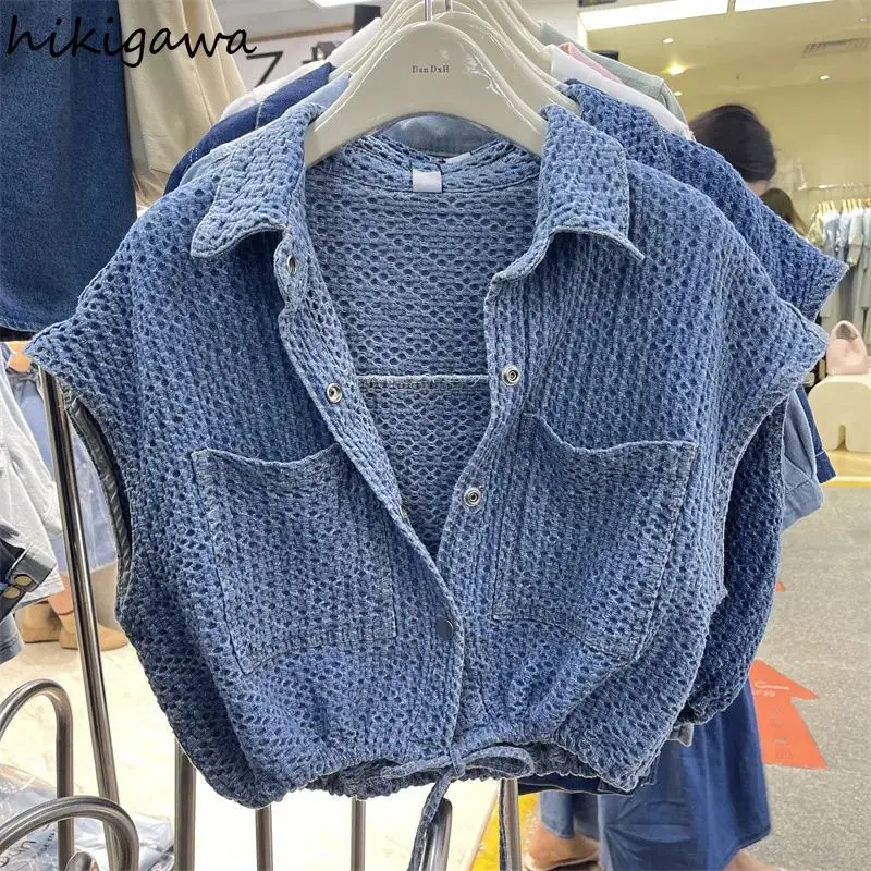 Damen Denim Crop Jaets oder Sve Sl 2025 Ropa Mujer Cleanfit Sle Winter Collection Damen-Oberbekleidung