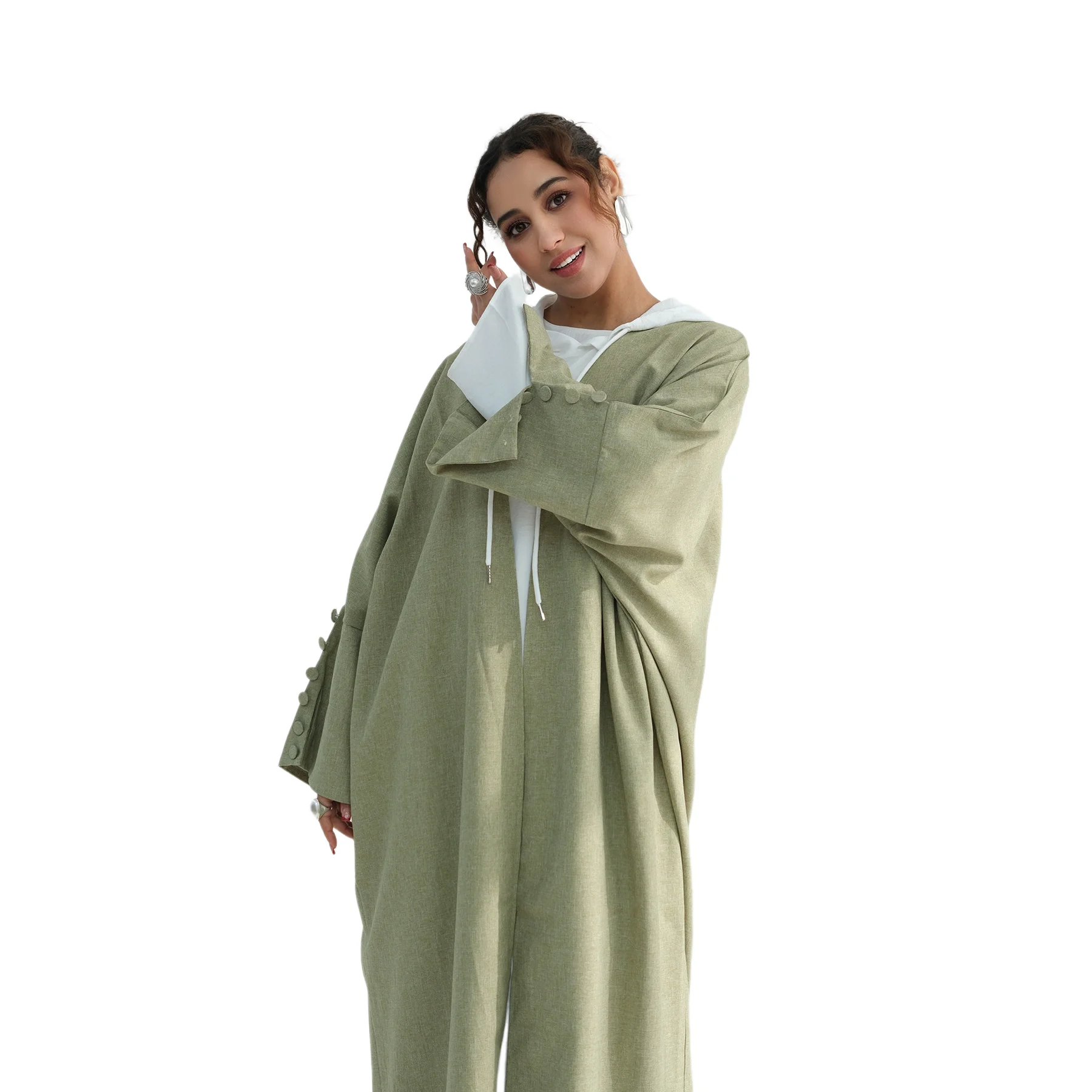 

Dubai Open Abaya Women Muslim Dress Kimono Cardigan Eid Djellaba Turkey Kaftan Ramadan Islam Clothing Caftan Femme Robe Kebaya