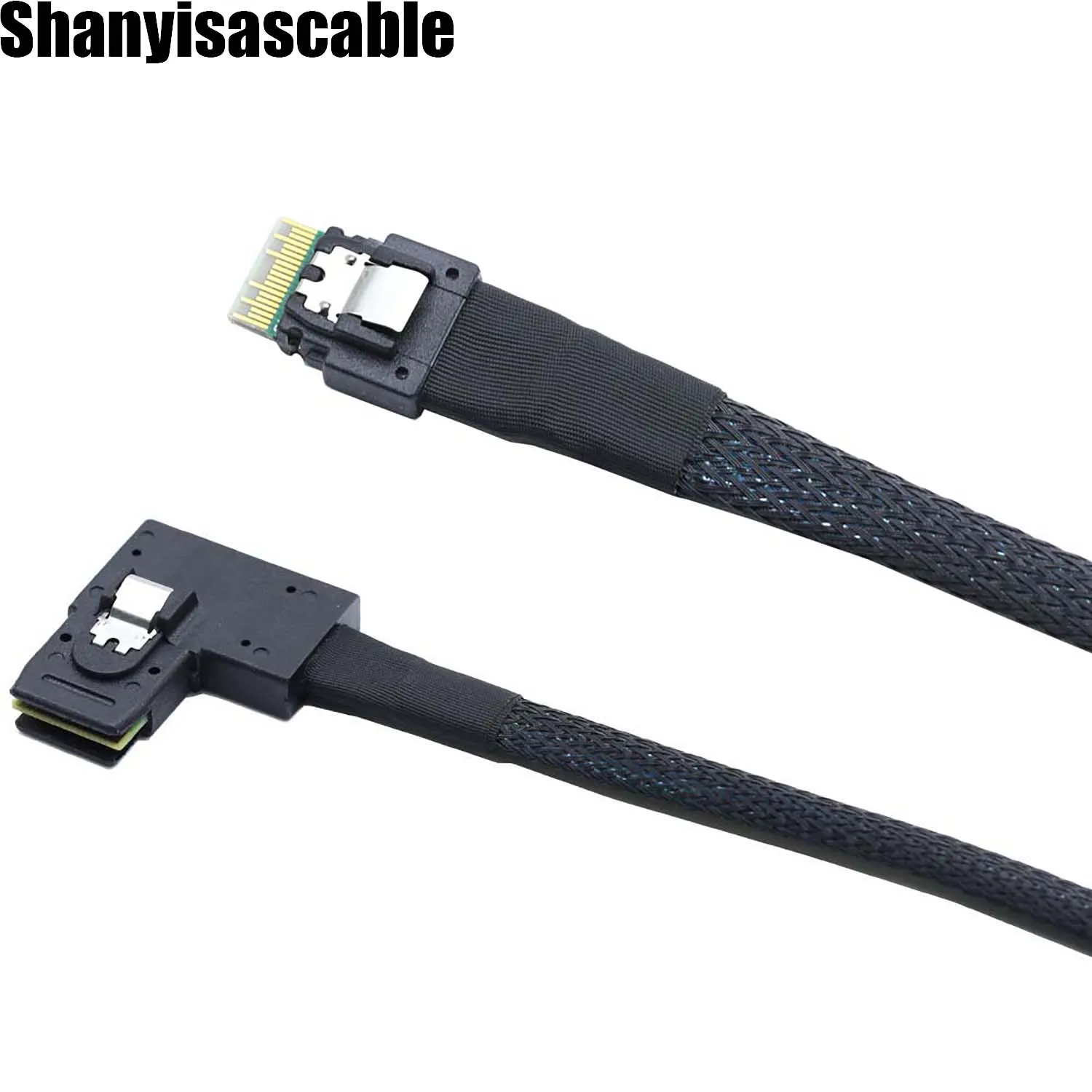 Server Internal 0.5M Connection Wire SFF8654 4I 38Pin Host to Left Angle SFF8087 Target