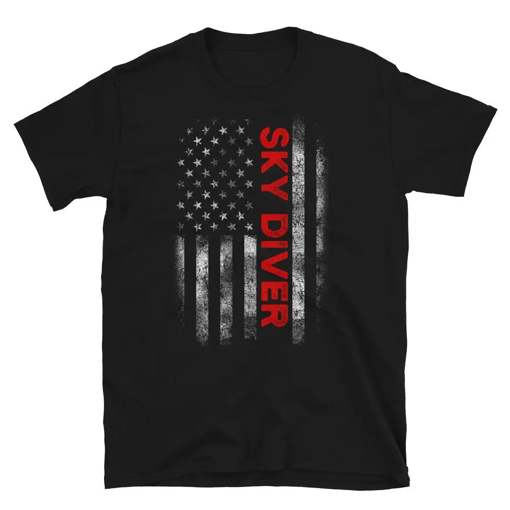 US Flag Skydiver Parachute T Shirt