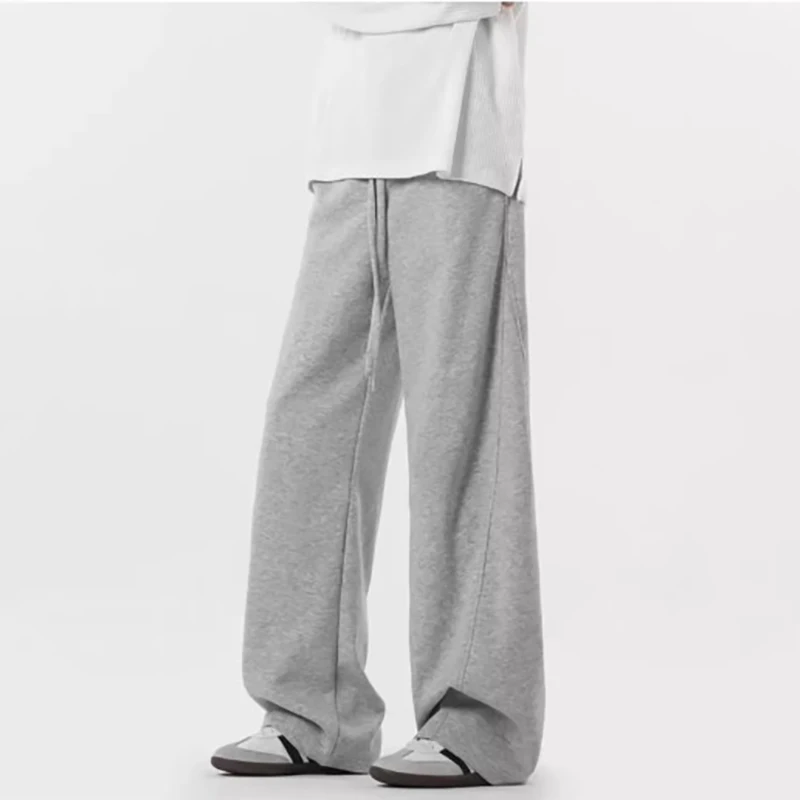 

High Street Wide Leg Pants Mens Casual Versatile Trousers 2/1pcs Spring Summer Outdoor Work Sweatpants Trendy Curved Knife Pants