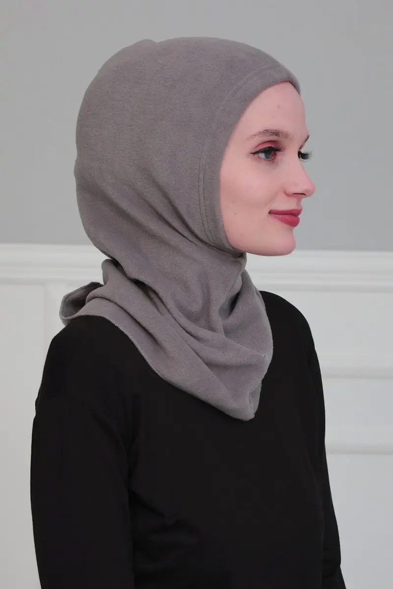 Hijab velo interior osso cinza