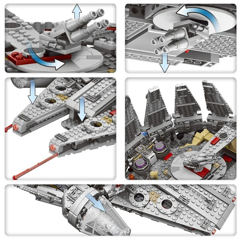 New Spaceship Bricks Stars First Order Destroyer Space Set 75190 1416Pcs Model Building Blocks DIY Kit For Children Birthday Toy