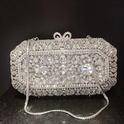 55 Styles Crystal Evening Bags IN STOCK(Avaible) Diamond Wedding Party Clutches Rhinestone Silver/Gold Bridal Clutch Prom Purses