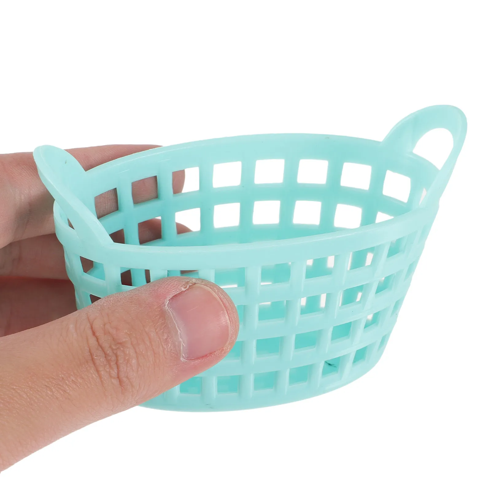 

10Pcs Miniature Shopping Baskets Compact Plastic Hand Basket Kids Use Decorative Mini Baskets for Crafts Home Decoration Easter
