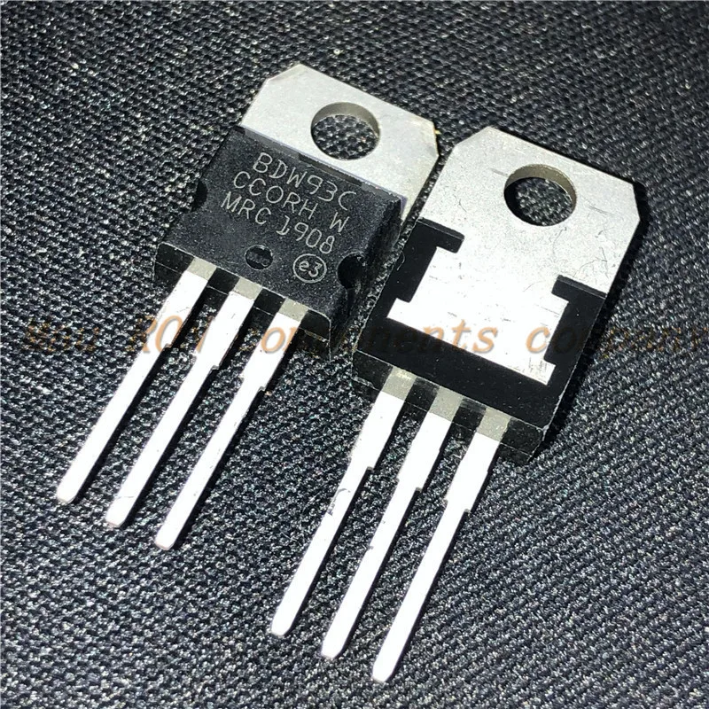 10PCS/LOT BDW93C TO-220 BDW93 TO220 NPN  Darlington Transistor new original In Stock