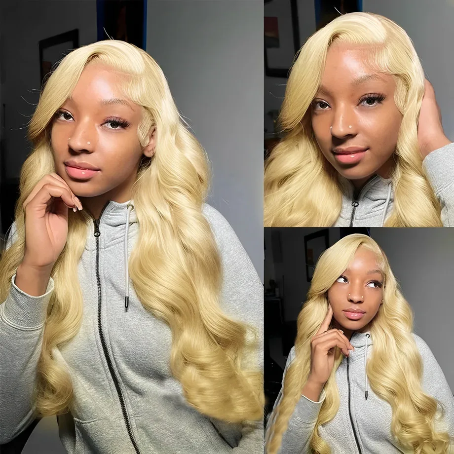 30 Inch Body Wave Blonde 613 Lace Front Wigs Brazilian 13x4 Hd Lace Frontal Wig Transparent Pre Plucked Human Hair For Women